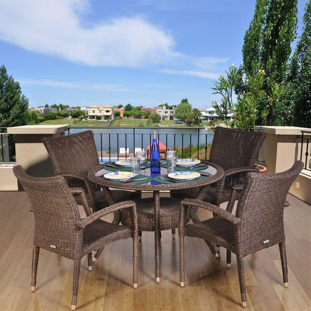 Best ideas about Wicker Patio Dining Sets
. Save or Pin Atlantic Contemporary Lifestyle Bari Round 5 Piece Now.