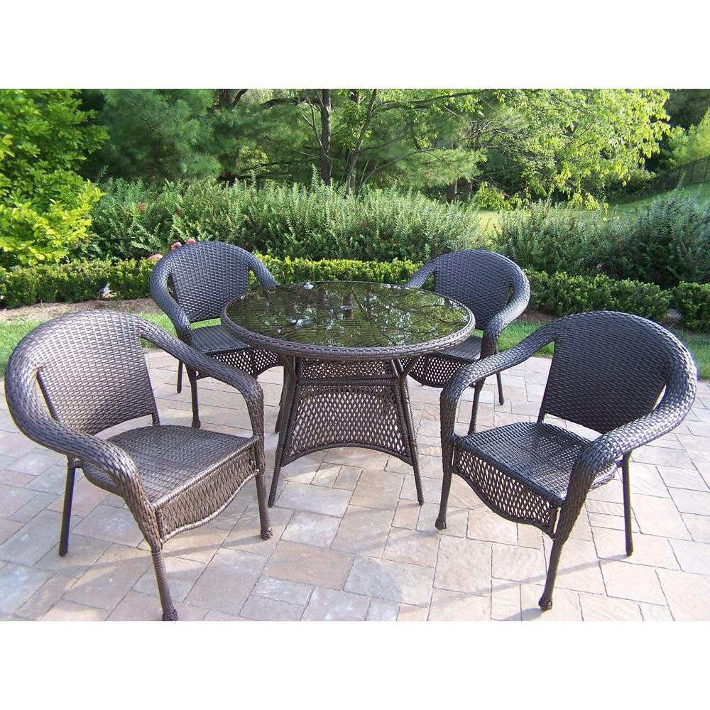 Best ideas about Wicker Patio Dining Sets
. Save or Pin Oakland Living Elite Resin Wicker 5 Piece Patio Dining Set Now.