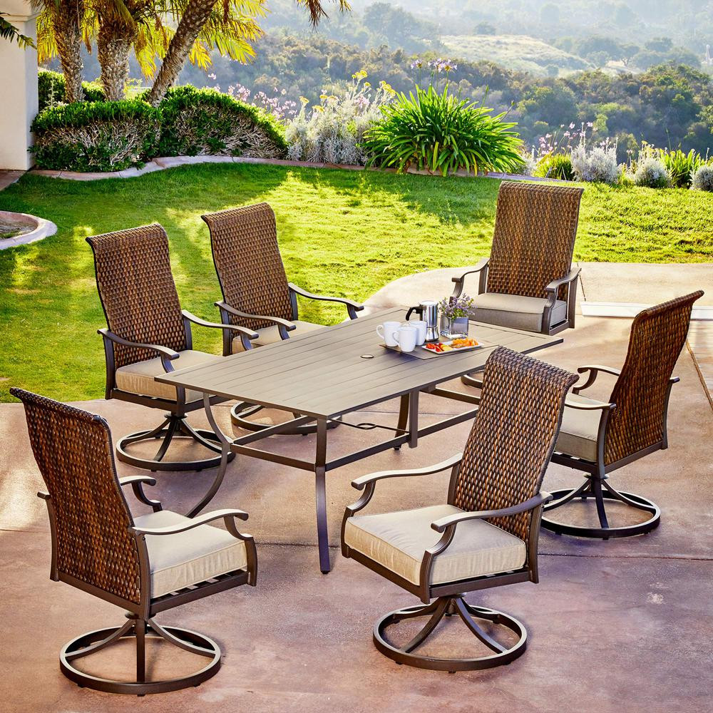 Best ideas about Wicker Patio Dining Sets
. Save or Pin Hampton Bay Corranade 7 Piece Wicker Outdoor Dining Set Now.