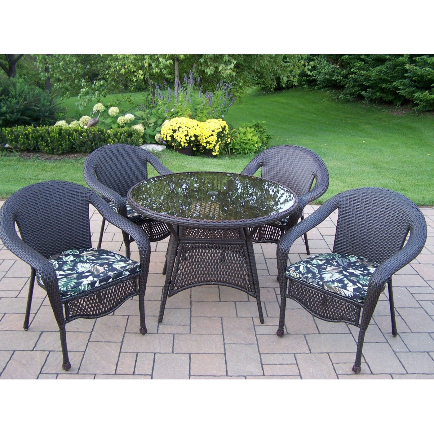 Best ideas about Wicker Patio Dining Sets
. Save or Pin Oakland Living 9 CF CU Elite Resin Wicker 5 Piece Now.