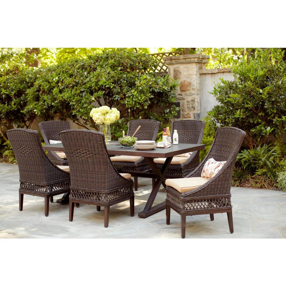 Best ideas about Wicker Patio Dining Sets
. Save or Pin Hampton Bay Woodbury 7 Piece Wicker Outdoor Patio Dining Now.