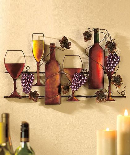 Best ideas about Wine And Grape Kitchen Decor Ideas
. Save or Pin Wine Grapes Metal Wall Hanging Vineyard Kitchen Home Decor Now.