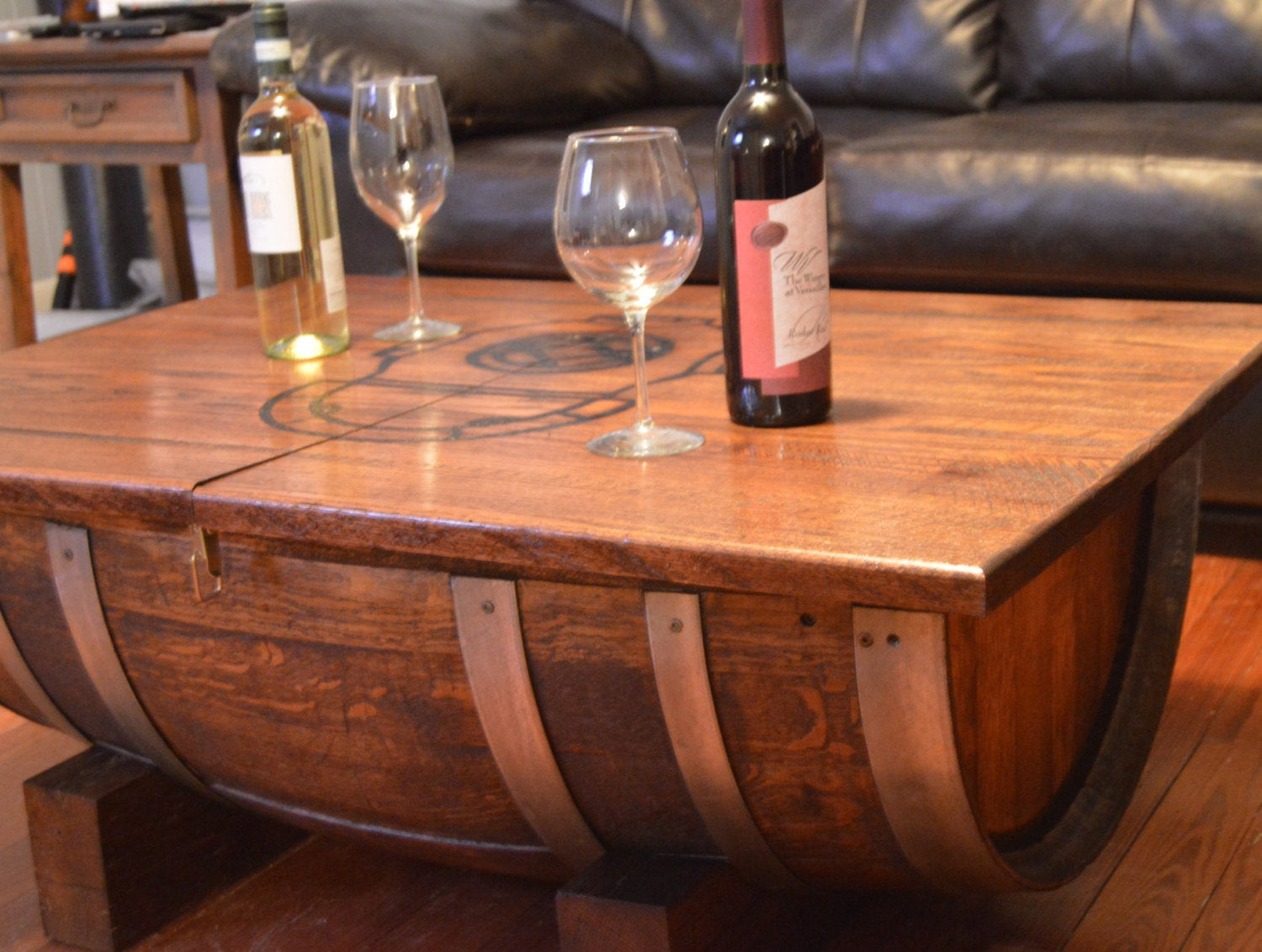 Best ideas about Wine Barrel Coffee Table
. Save or Pin Wine Barrel Coffee Table by PlanksDesign on Etsy Now.