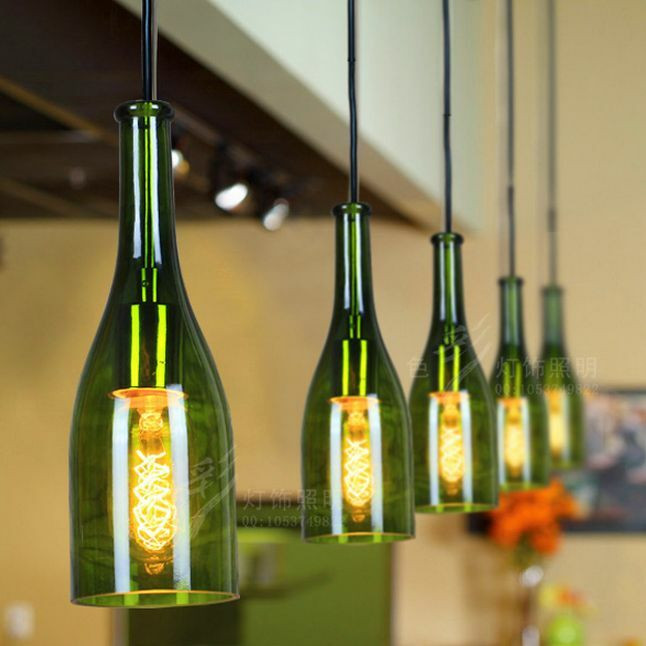 Best ideas about Wine Bottle Lamp DIY
. Save or Pin Home Decor Industrial DIY Wine Bottle Ceiling Lamp Light Now.