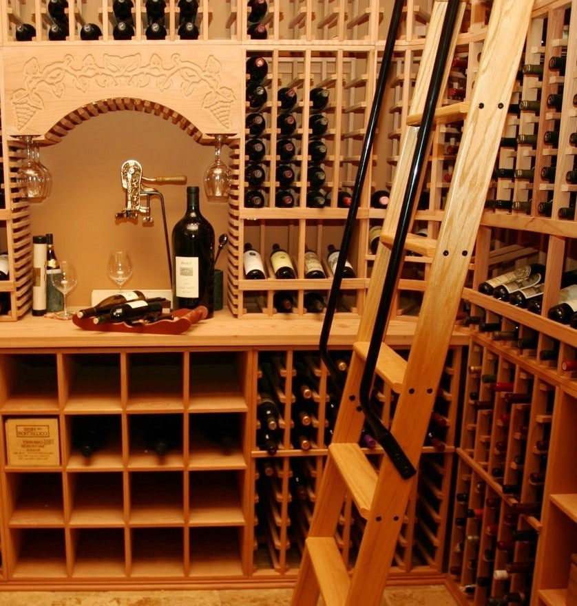 Best ideas about Wine Cellar San Diego
. Save or Pin Functional Wine Cellar Rolling Ladder by San Diego Builders Now.