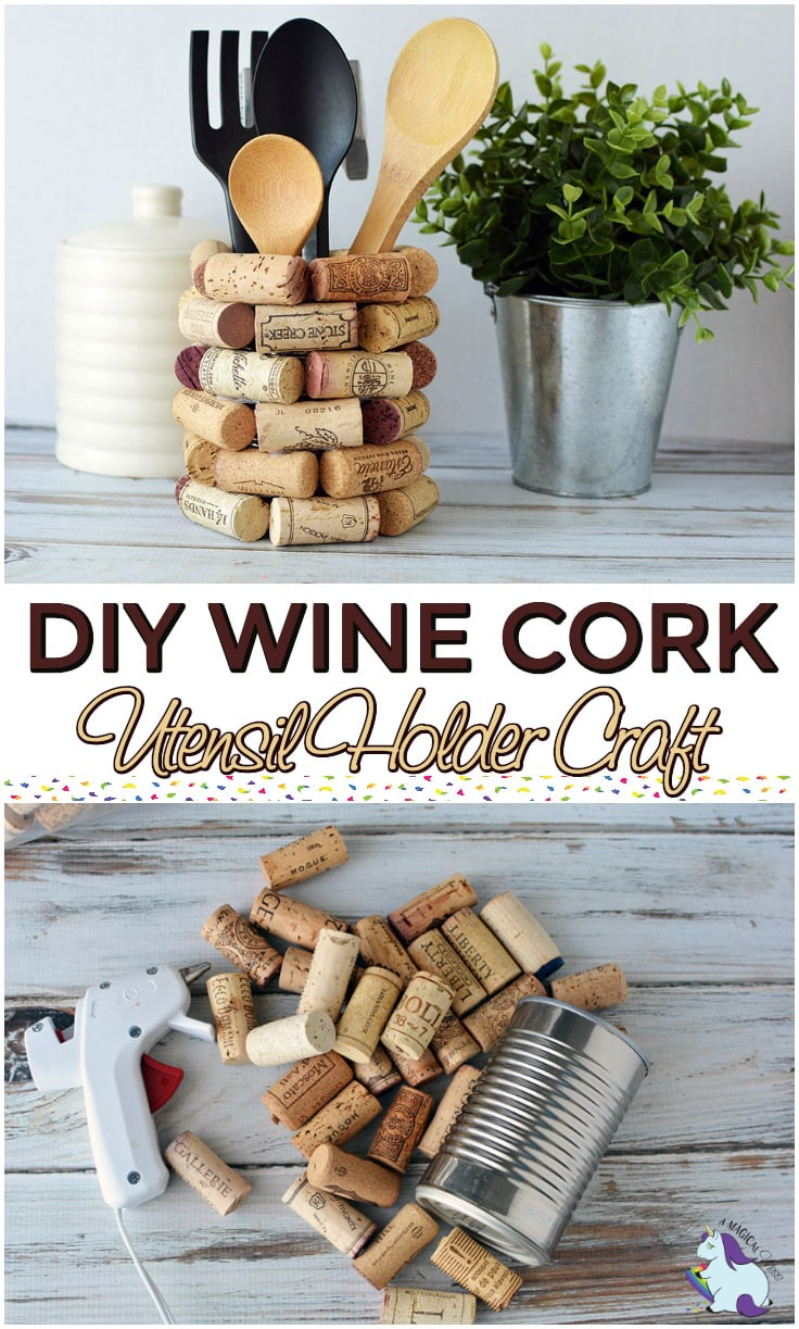 Best ideas about Wine Cork Craft Ideas
. Save or Pin Wine Cork Craft Ideas DIY Kitchen Utensil Holder Now.