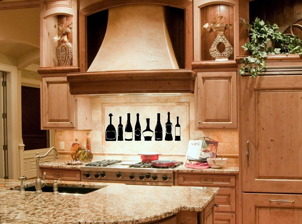 Best ideas about Wine Kitchen Decor Ideas
. Save or Pin Kitchen Decor Kitchen Wall Decal Wine Bottle Wine Decor Now.