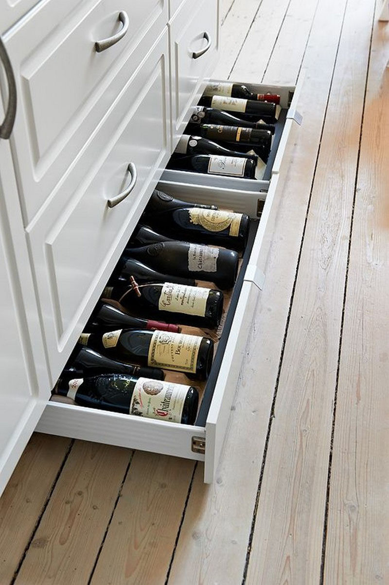 Best ideas about Wine Storage Ideas
. Save or Pin Kitchen Design Idea Include Toe Kick Drawers In Your Now.