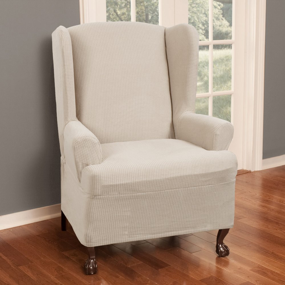 Best ideas about Wing Chair Slipcover
. Save or Pin Maytex Stretch Reeves 1 Piece Wing Chair Slipcover Now.