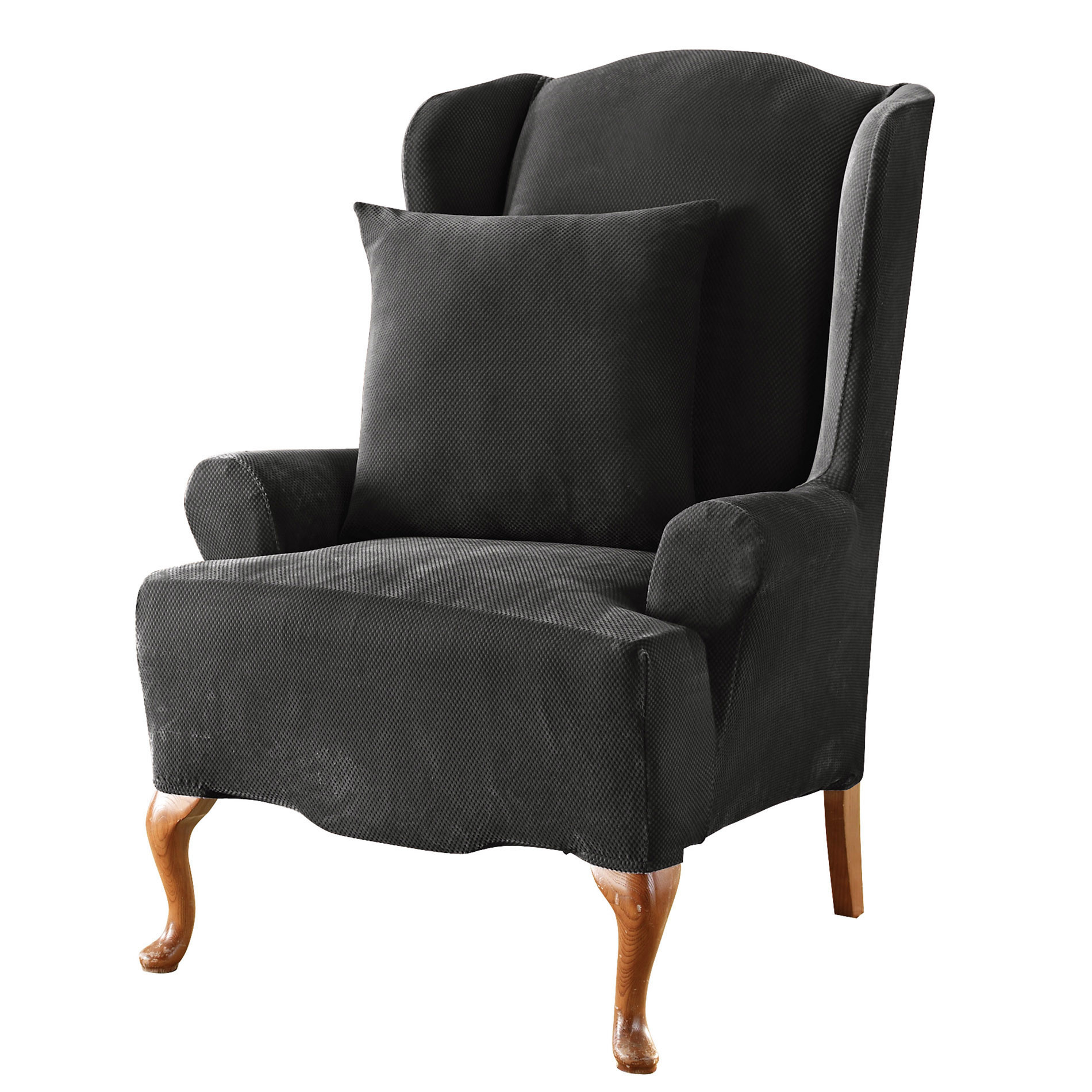 Best ideas about Wing Chair Slipcover
. Save or Pin Stretch Pique Wing Chair Slipcover Now.