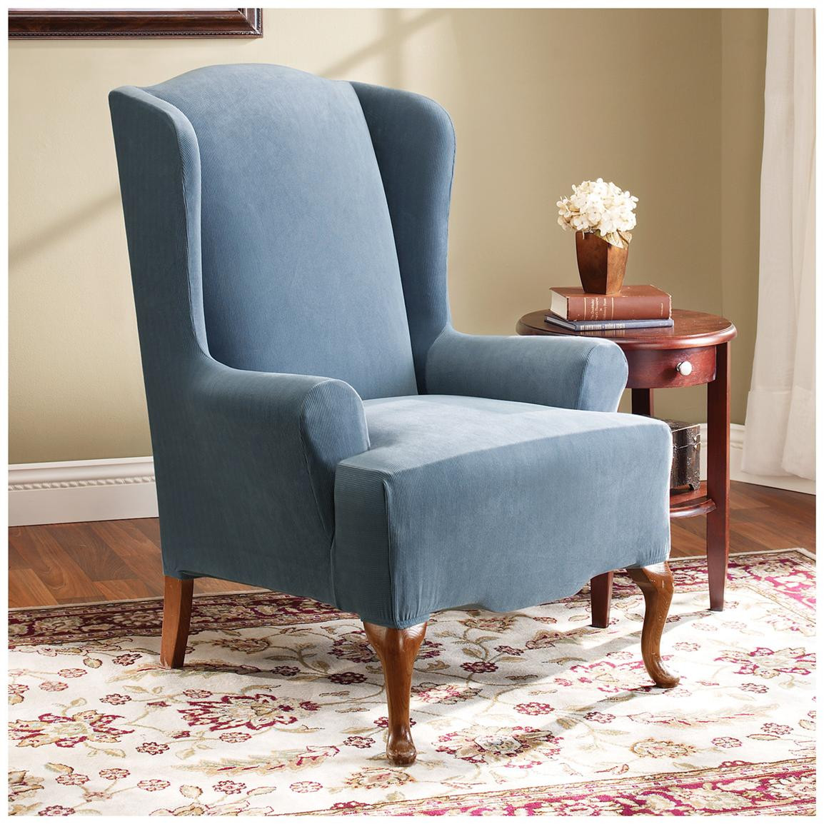 Best ideas about Wing Chair Slipcover
. Save or Pin Sure Fit Stretch Pearson Wing Chair Slipcover Now.