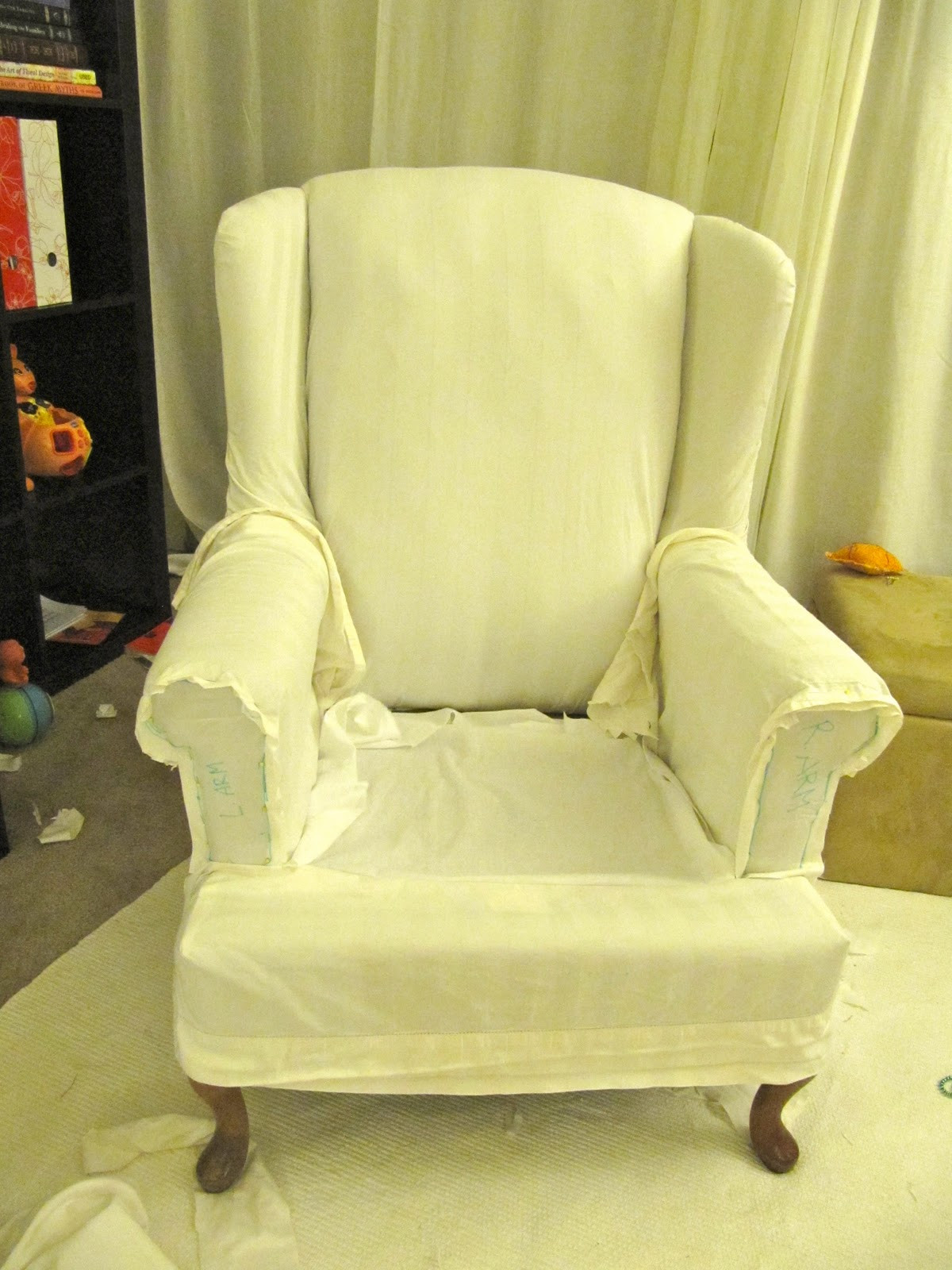 Best ideas about Wing Chair Slipcover
. Save or Pin My Wing Chair Slipcover Reveal Now.