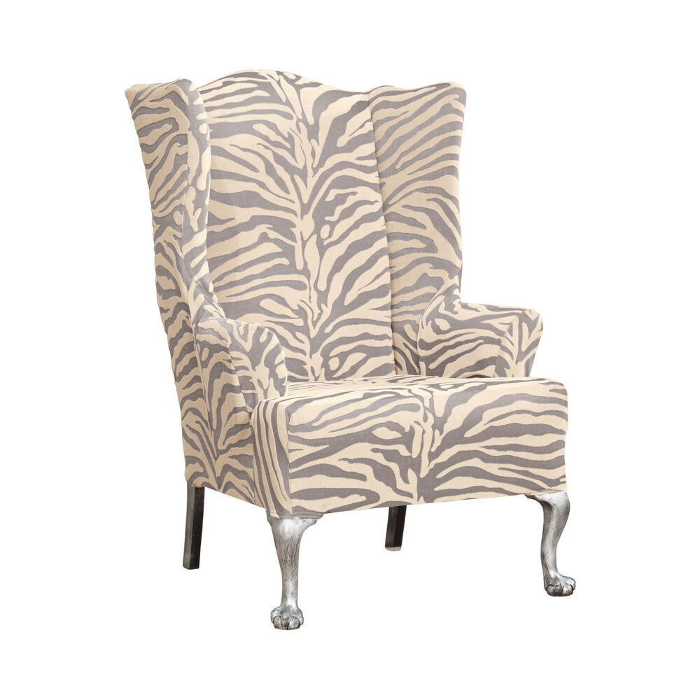 Best ideas about Wing Chair Slipcover
. Save or Pin Sure Fit Stretch Zebra Wing Chair Slipcover Now.