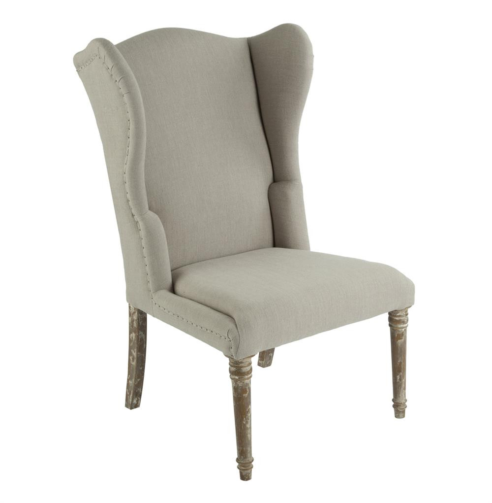 Best ideas about Wingback Dining Chair  . Save or Pin Eli French Country Wing Back Dining Side Chair Dark Linen Now.