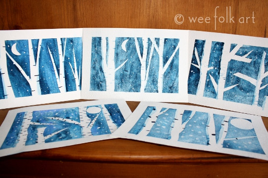 Best ideas about Winter Art Projects For Kids
. Save or Pin Winter Birch Trees Wee Folk Art Now.