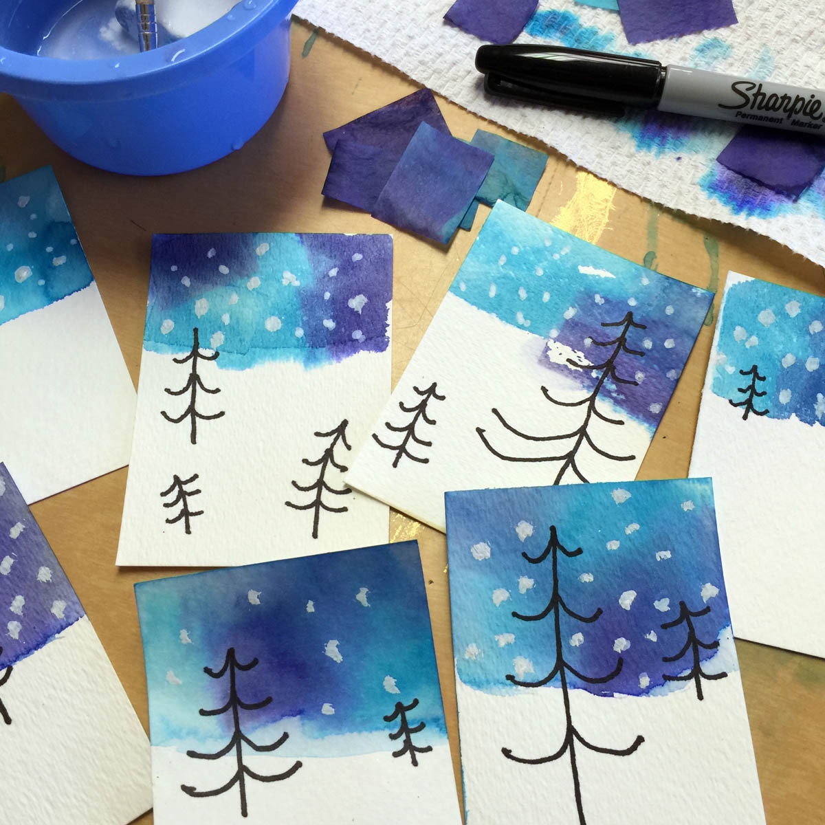 Best ideas about Winter Art Projects For Kids
. Save or Pin Bleeding Tissue Paper Skies Art Projects for Kids Now.