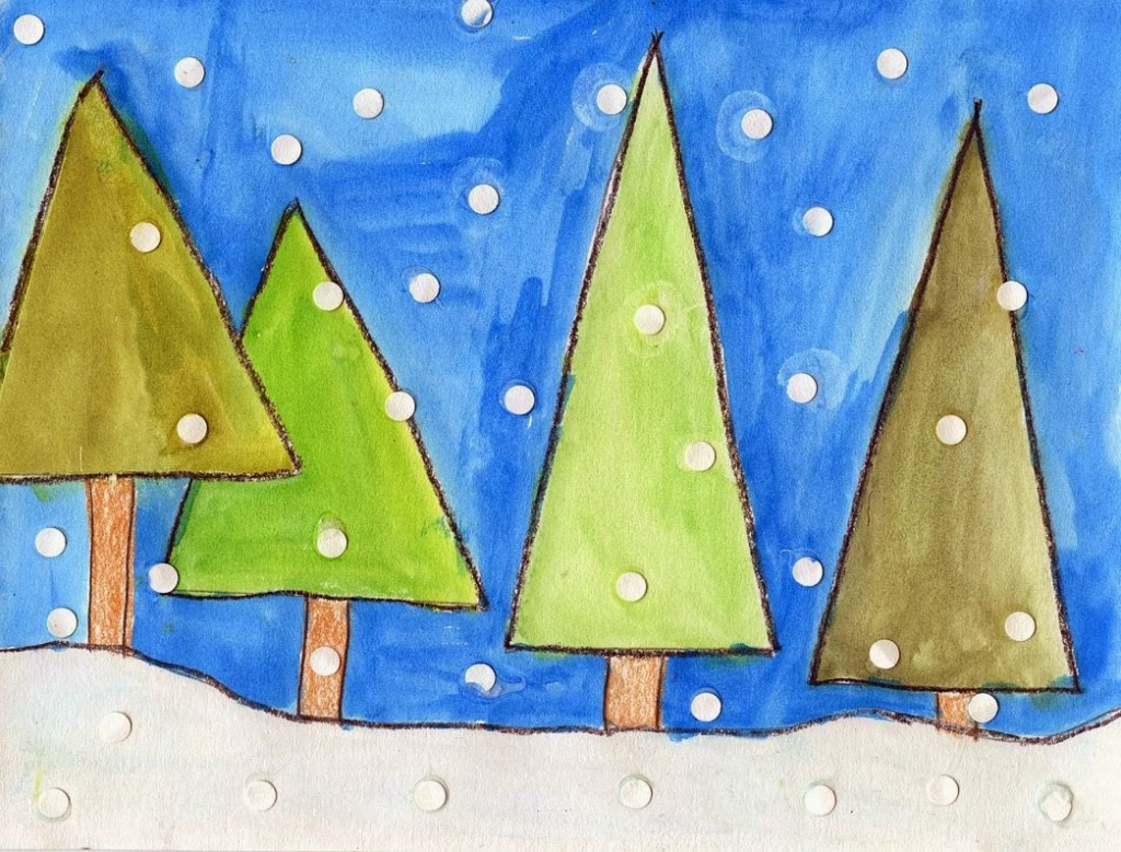 Best ideas about Winter Arts For Kids
. Save or Pin Geometric Winter Trees · Art Projects for Kids Now.