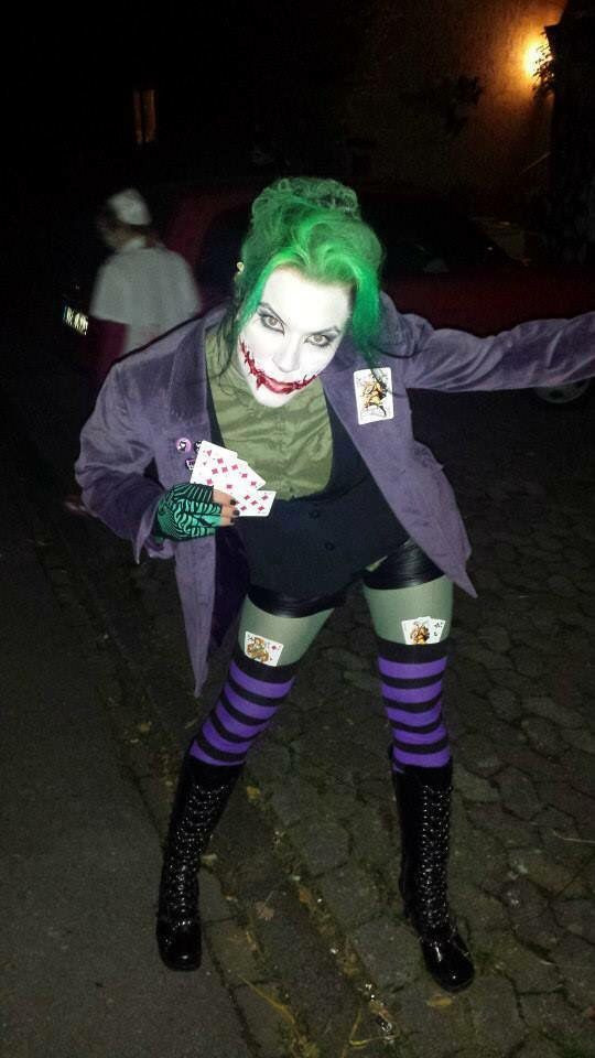 Best ideas about Womens Joker Costume DIY
. Save or Pin The Joker Halloween makeup and clothes Now.