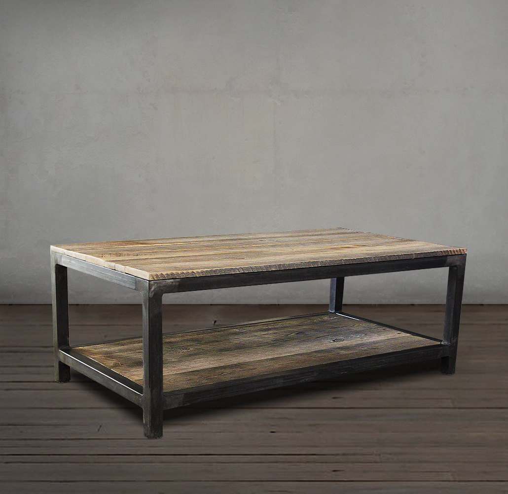 Best ideas about Wood And Metal Coffee Table
. Save or Pin Reclaimed Wood Coffee Table Two Tier Wood and Metal Now.