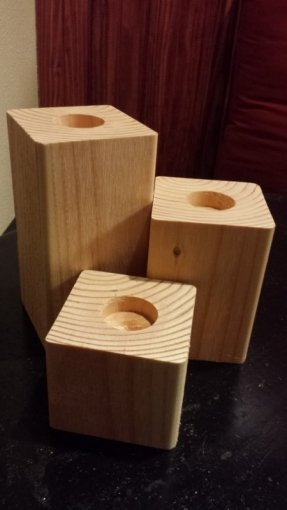 Best ideas about Wood Candle Holders DIY
. Save or Pin Pillar Candle Holder Set 3 Foter Now.