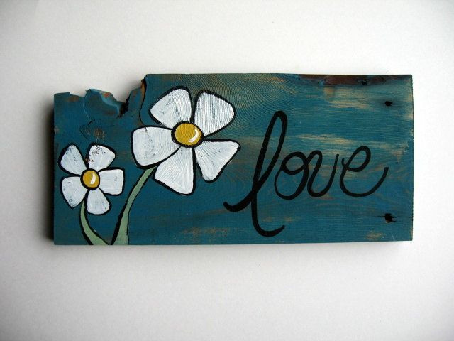 Best ideas about Wood Craft Painting Ideas
. Save or Pin Daisy Love Painting on Rustic Barnwood Now.