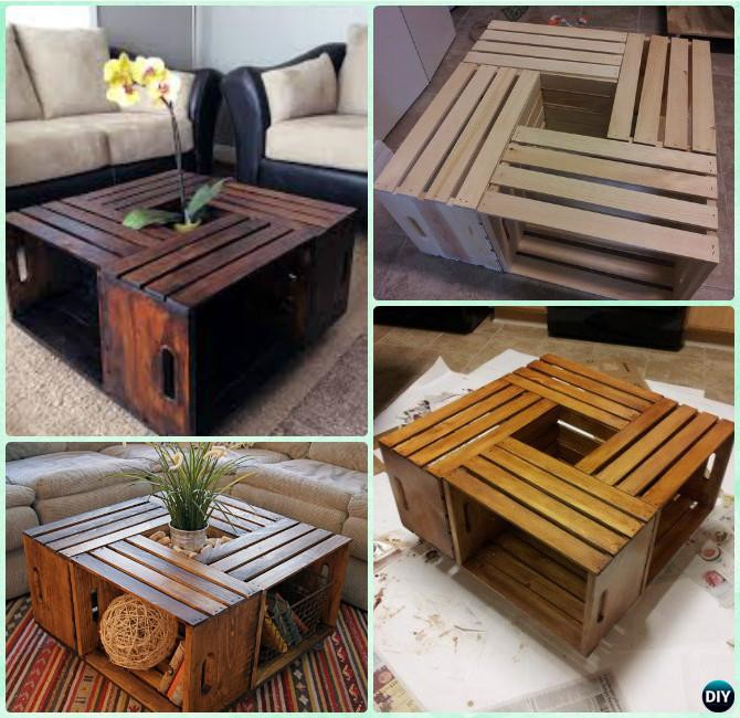 Best ideas about Wood Crate Coffee Table
. Save or Pin DIY Wood Crate Coffee Table Free Plans [Picture Instructions] Now.