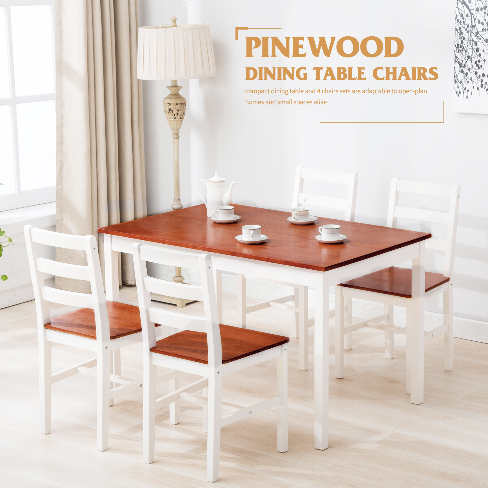 Best ideas about Wood Dining Room Table
. Save or Pin 5 Piece Pine Wood Dining Table and Chairs Dining Table Set Now.