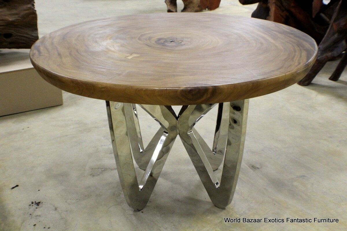 Best ideas about Wood Dining Table Legs
. Save or Pin 50" spectacular round dining table chrome steel legs Now.