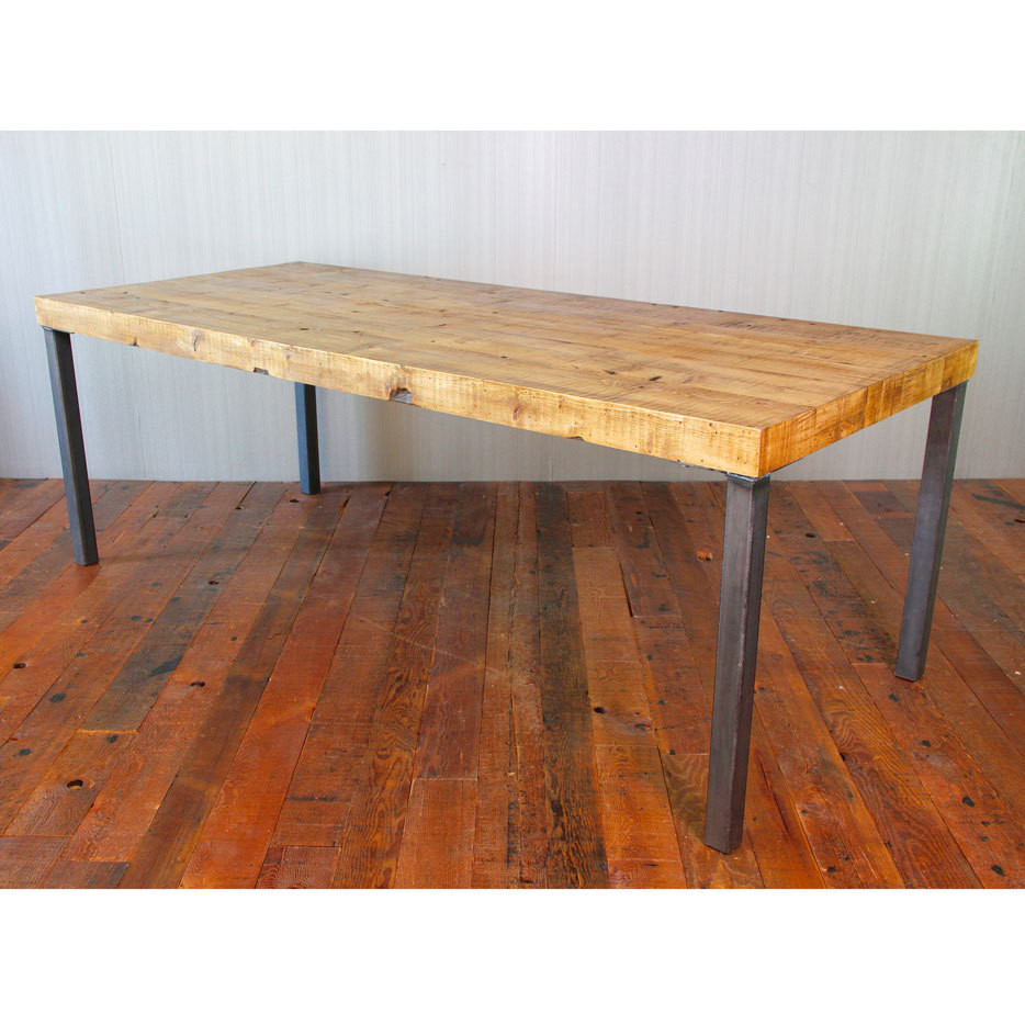 Best ideas about Wood Dining Table Legs
. Save or Pin Reclaimed Wood Dining Table Hudson Steel Legs by CroftHouseLA Now.