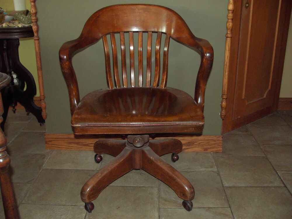 Best ideas about Wood Office Chair
. Save or Pin AN ORIGINAL ANTIQUE 1900 s WOODEN SWIVEL BANKERS CHAIR Now.