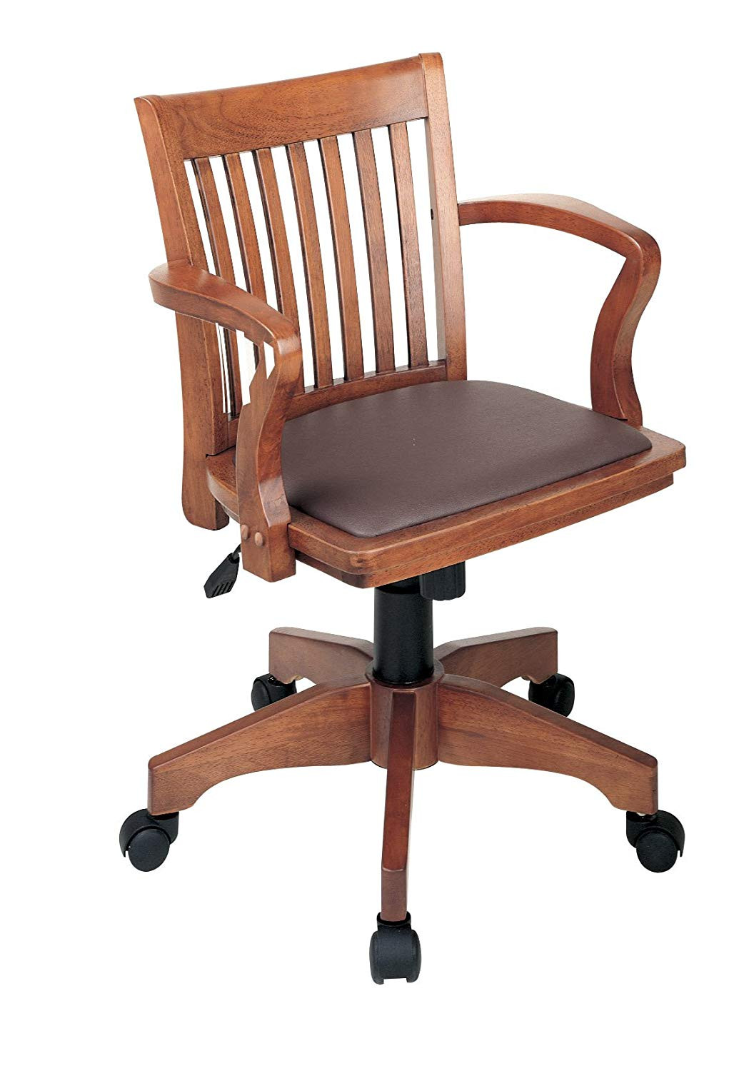 Best ideas about Wood Office Chair
. Save or Pin fice Star Deluxe Wood Bankers Desk Chair with Brown Now.