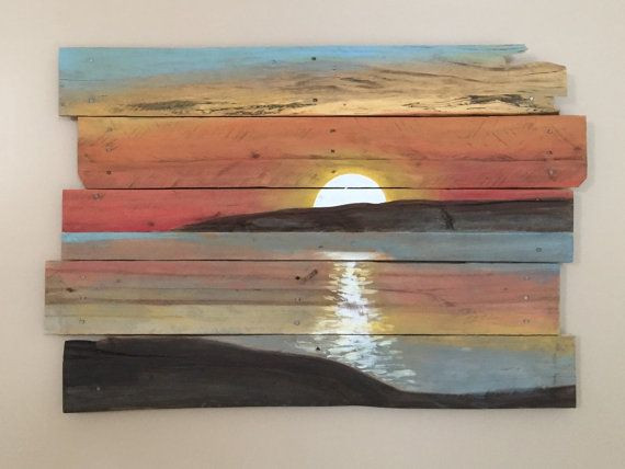 Best ideas about Wood Painting Ideas
. Save or Pin Sunset on Reclaimed Pallet Wood Now.