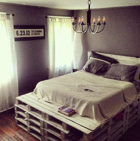 Best ideas about Wood Pallet Bed Frame DIY
. Save or Pin Items similar to Queen Size Pallet Bed Frame with Now.