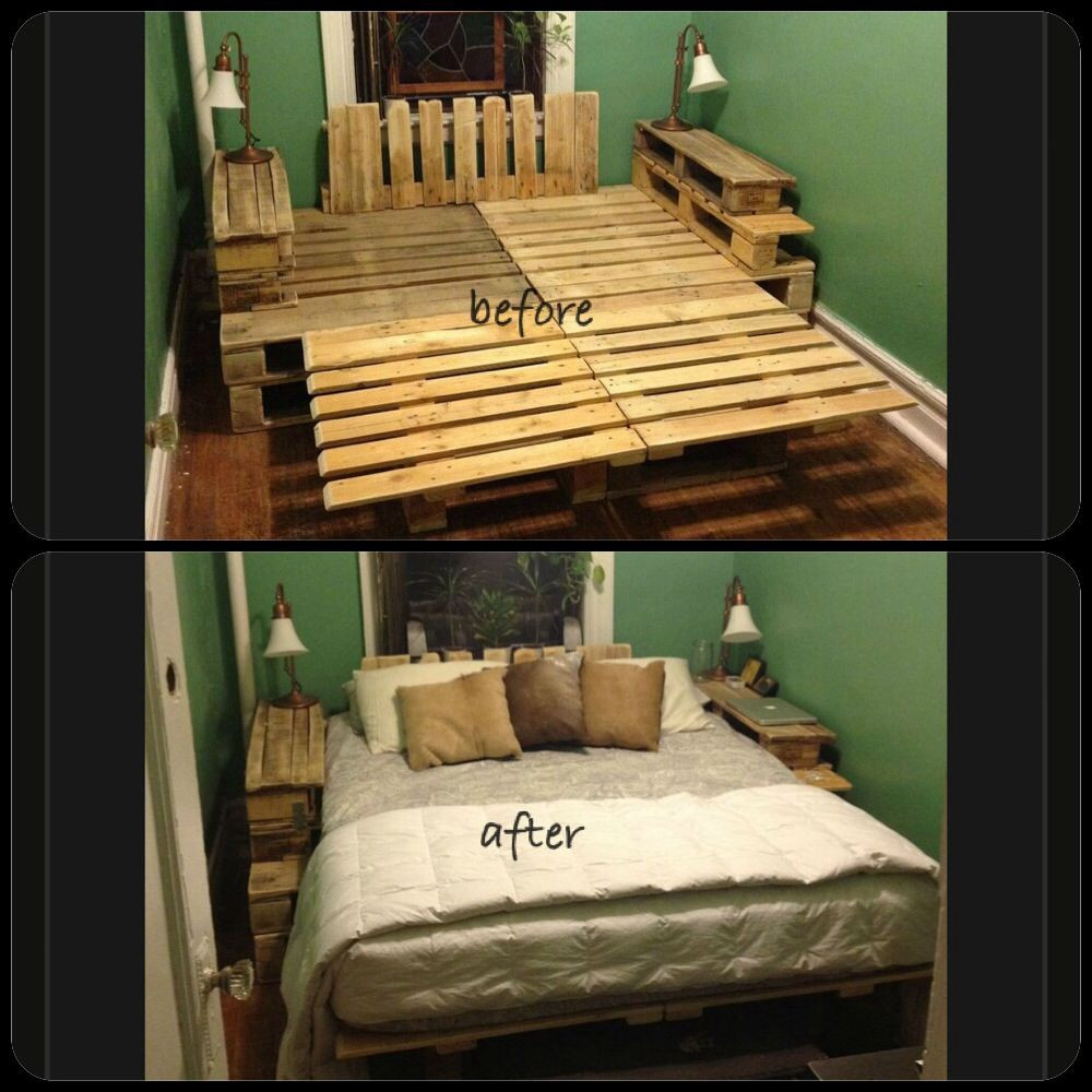 Best ideas about Wood Pallet Bed Frame DIY
. Save or Pin DIY Wood Pallet bed frame Cozy Bedroom Now.