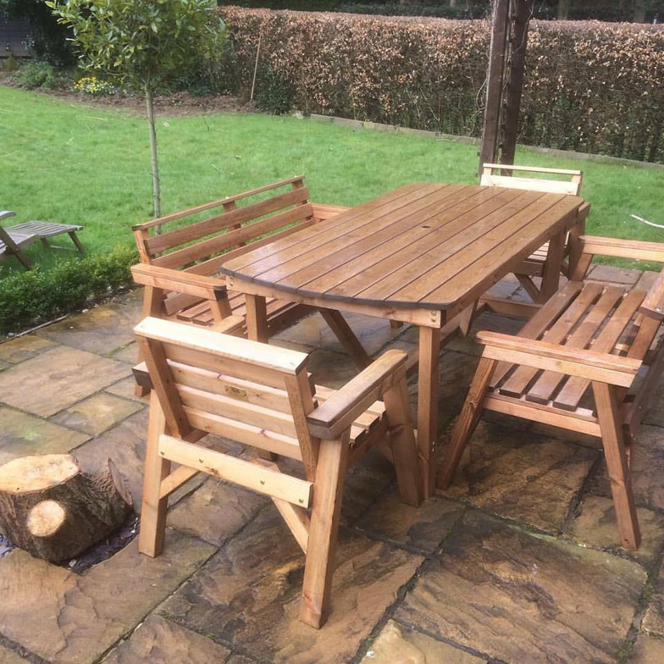 Best ideas about Wood Patio Furniture
. Save or Pin NEW STYLE Solid Wood Garden Patio Furniture Set 6 ft Now.