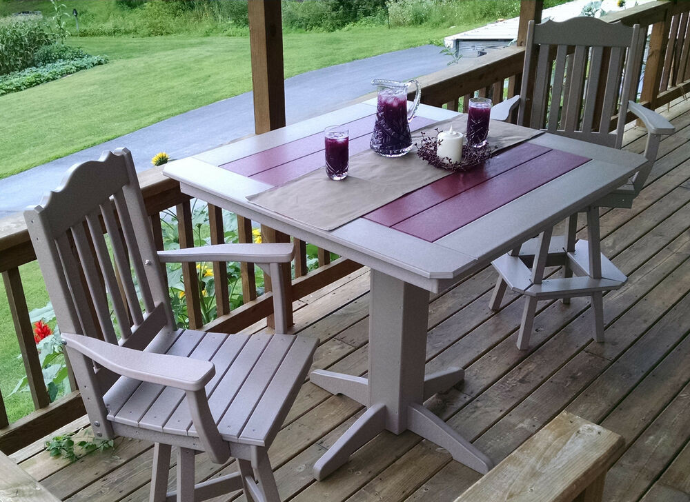 Best ideas about Wood Patio Furniture
. Save or Pin Poly Lumber Wood Patio Set 44" Square Table and 4 Royal Now.