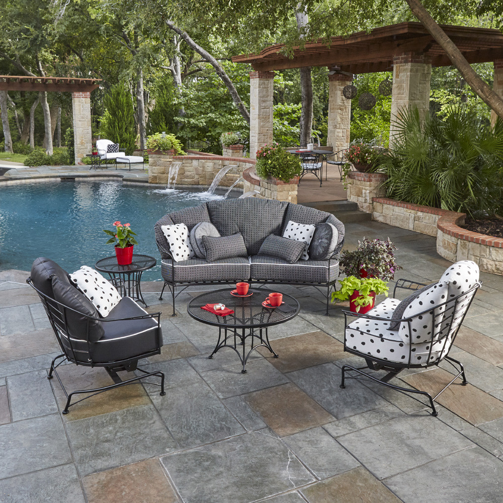 Best ideas about Woodard Patio Furniture
. Save or Pin Woodard Hamilton Round Wrought Iron Dining Table with Now.