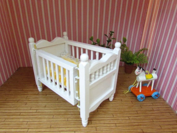 Best ideas about Wooden Baby Doll Furniture
. Save or Pin Vintage Hello Dolly Doll House Furniture Dollhouse Crib Baby Now.