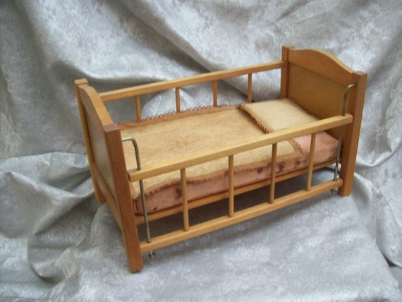 Best ideas about Wooden Baby Doll Furniture
. Save or Pin Vintage STROMBECKER WOOD Doll FURNITURE Baby Crib Bed Circa Now.
