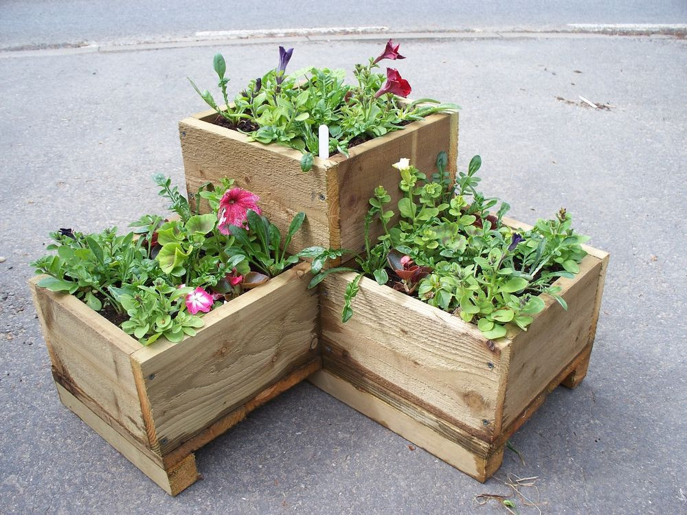 Best ideas about Wooden Garden Planters
. Save or Pin Corner wooden garden planter wood trough L shaped timber Now.