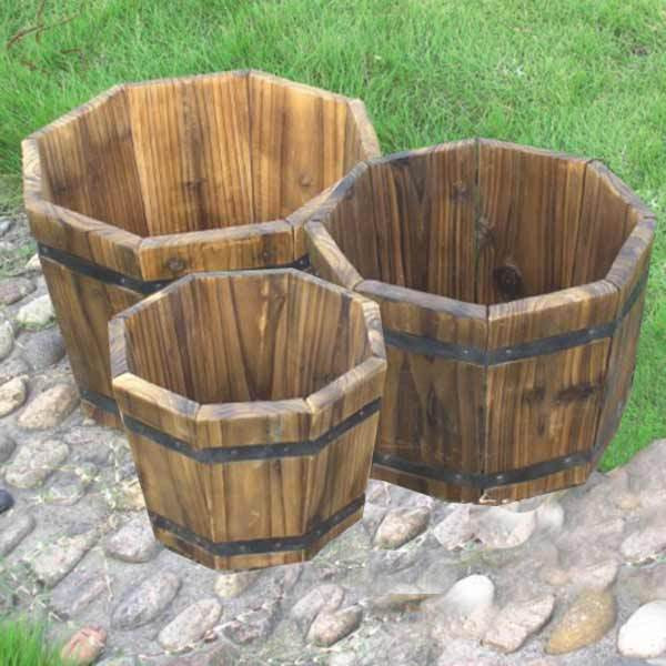 Best ideas about Wooden Garden Planters
. Save or Pin FSC Fir Octagonal Wooden Garden Planters Set of 3 Flower Now.