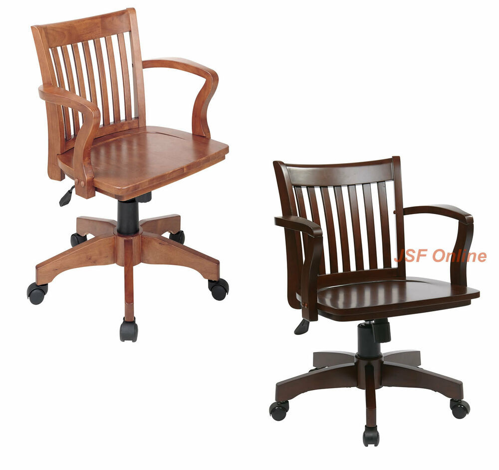Best ideas about Wooden Office Chair
. Save or Pin Mission Style Bankers Wood Swivel Desk fice Chair in Now.