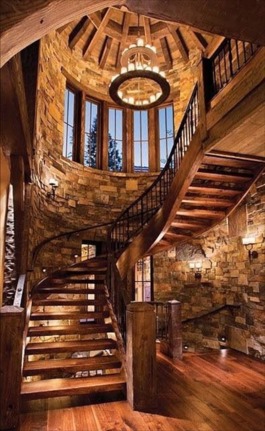Best ideas about Wooden Spiral Staircase
. Save or Pin Decorating with Stone Inside the Home Now.