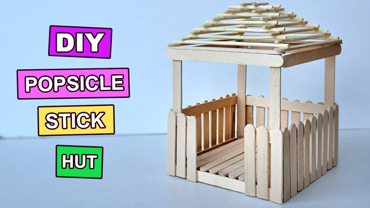 Best ideas about Wooden Sticks Craft Ideas
. Save or Pin Popsicle Stick Crafts Miniature Relaxing Hut 3 Now.