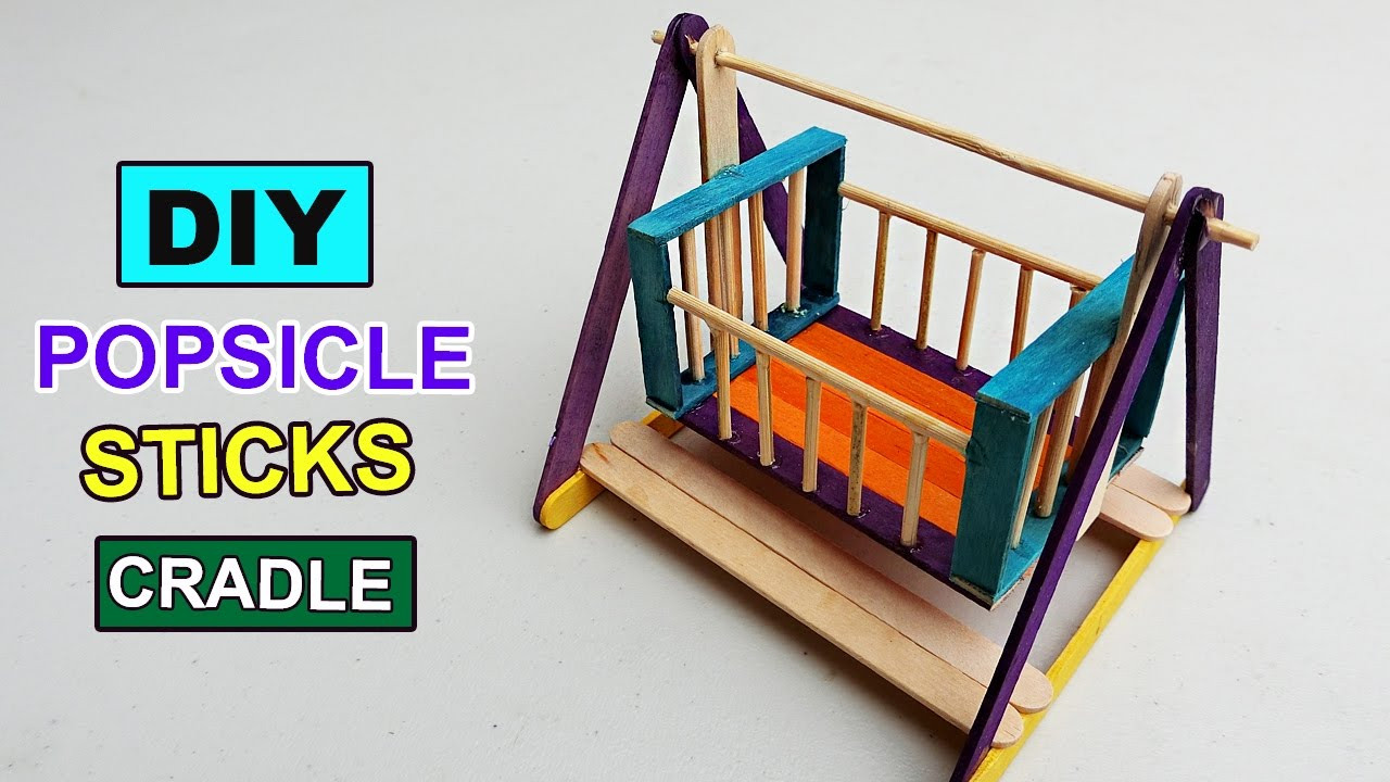 Best ideas about Wooden Sticks Craft Ideas
. Save or Pin Popsicle stick Crafts Cradle Toy for kids DIY Now.