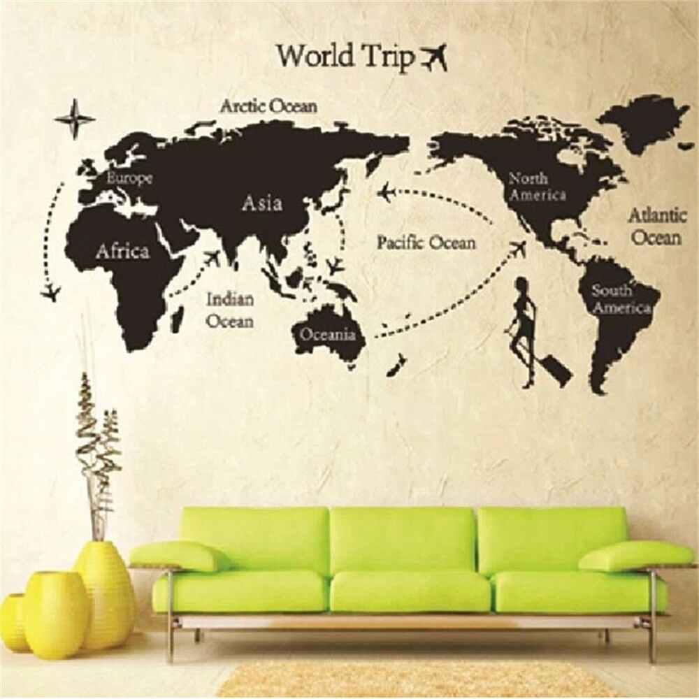 Best ideas about World Map Wall Art
. Save or Pin DIY Travel World Map Print Removable Vinyl Wall Stickers Now.