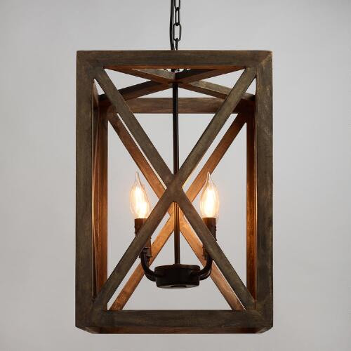 Best ideas about World Market Lighting
. Save or Pin Gray Wood and Iron Valencia Chandelier Now.