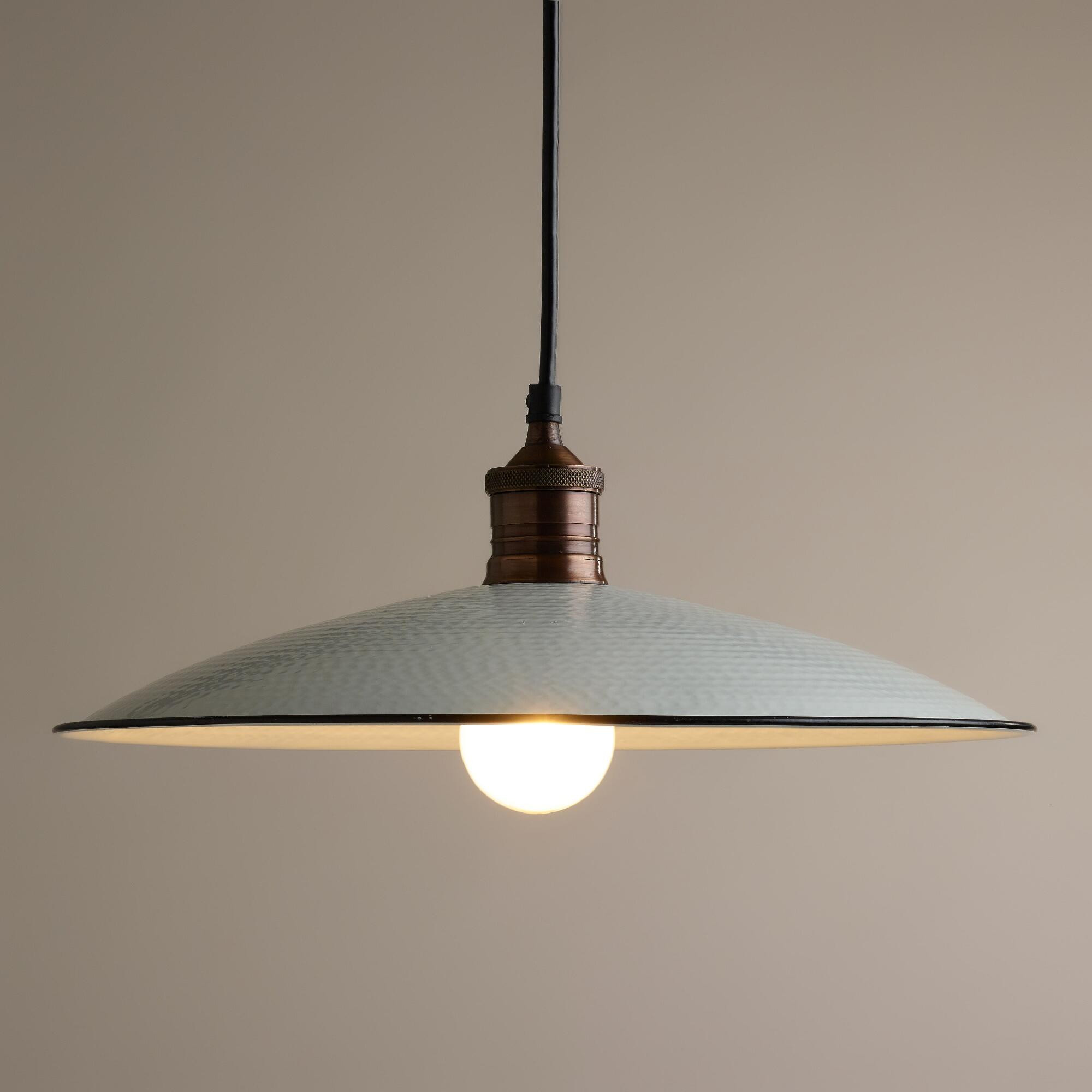 Best ideas about World Market Lighting
. Save or Pin White Enamel Adrian Pendant Lamp Now.