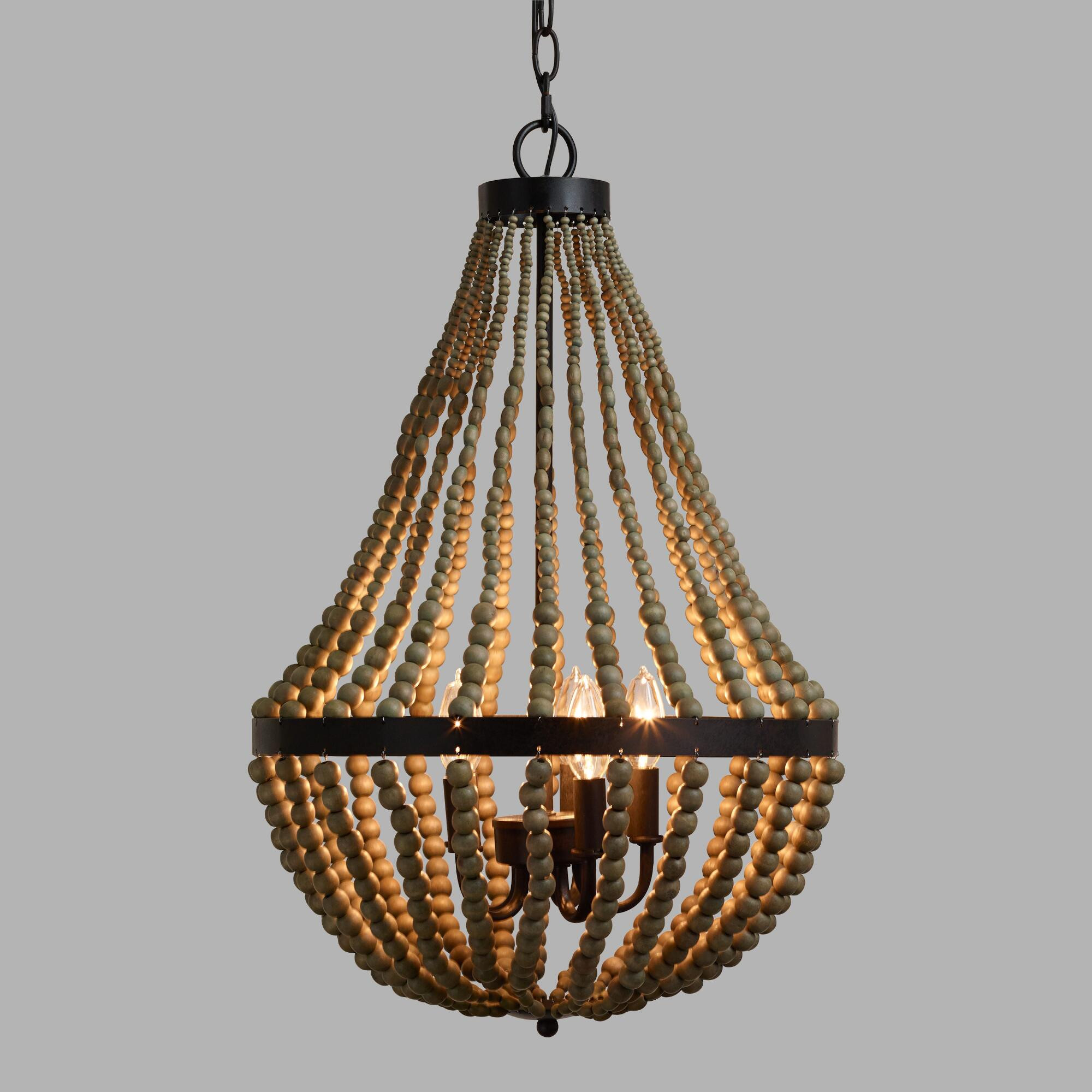 Best ideas about World Market Lighting
. Save or Pin Small Wood Bead Chandelier Now.