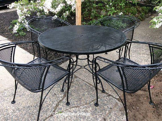 Best ideas about Wrought Iron Patio Set
. Save or Pin Mid Century Salterini Russell Woodard Wrought Iron Patio Now.